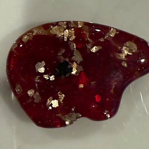 Gold Flaked Red Striker Pocket Bear 1 by Candice (Candy) Treat Murphy, Image 5.