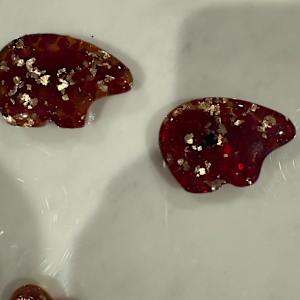 Gold Flaked Red Striker Pocket Bear 1 by Candice Treat Murphy, Image 4.