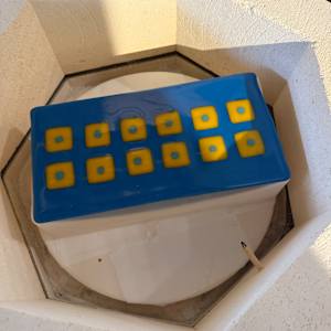 Egyptian Blue and Yellow Sushi Tray by Candice Treat Murphy, Image 3.