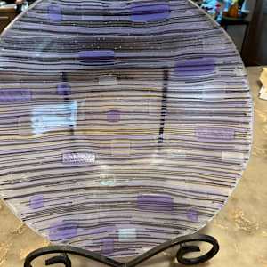 Neo Lavender and Purple Stringer Bubble  Bowl by Candice Treat Murphy, Image 5.