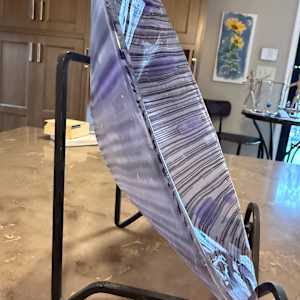 Neo Lavender and Purple Stringer Bubble  Bowl by Candice Treat Murphy, Image 3.