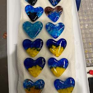 2" Blues Pocket Heart #2 by Candice Treat Murphy, Image 1.