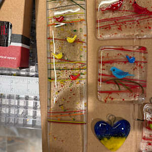 Two Little Blue Birds Rectangle by Candice Treat Murphy, Image 3.