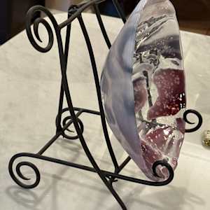 Purple and White Dichroic Clouds Bowl by Candice Treat Murphy, Image 3.