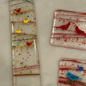 Four Little Birds 10” Rectangle 1 by Candice Treat Murphy, Image 4.