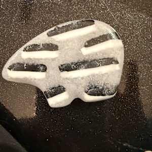 Glow-in-the-Dark White and Black Pocket Bear by Candice Treat Murphy, Image 2.