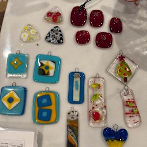 Multicolor Streaky Ornament #1 by Candice Treat Murphy, Image 2.