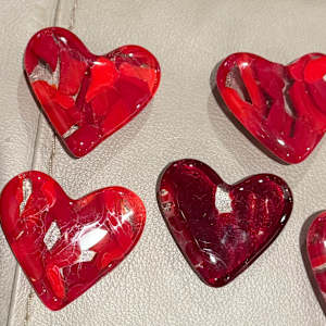2" Transparent Red Pocket Heart #8 by Candice Treat Murphy, Image 3.