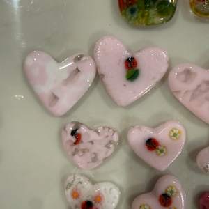 1.5" Tiny Pocket Heart Ladybug and Flowers #12 by Candice Treat Murphy, Image 2.