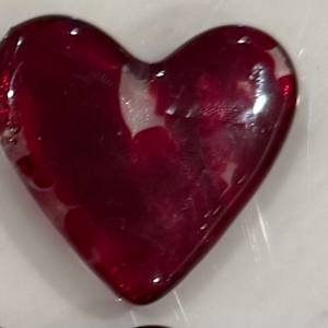 2" Transparent Red Pocket Heart #8 by Candice Treat Murphy, Image 2.