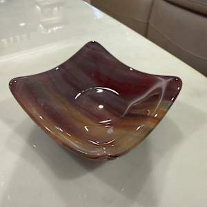 4” Streaky Browns Sushi Dish #1 by Candice Treat Murphy, Image 3.