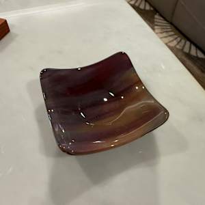 4” Streaky Browns Sushi Dish #2 by Candice Treat Murphy, Image 1.