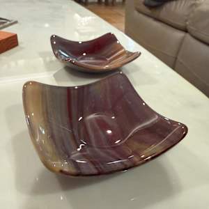 4” Streaky Browns Sushi Dish #2 by Candice Treat Murphy, Image 3.