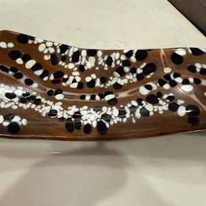 Modern Large Spoon Rest #1 (Dk Brown and Vanilla) by Candice Treat Murphy, Image 4.