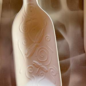 Magnum Bottle Large Spoon Rest Bees #4 (green tint) by Candice Treat Murphy, Image 2.