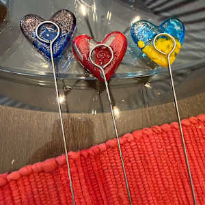 2" Reds Pocket Heart Plant Stake #1 by Candice Treat Murphy, Image 3.