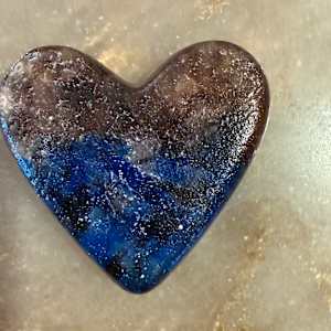 2" Purple and Blues Pocket Heart #2 by Candice Treat Murphy, Image 3.