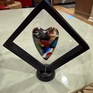 4” x 3” Paperweight Large Heart Color Chunks #1 by Candice Treat Murphy