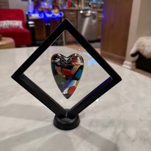 4” x 3” Paperweight Large Heart Color Chunks #1 by Candice Treat Murphy, Image 4.