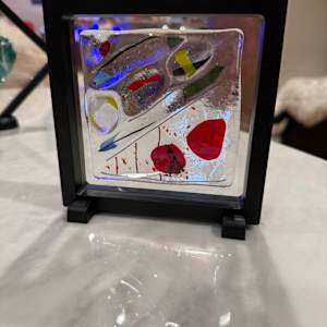 Colored Stones on Clear Square by Candice Treat Murphy, Image 4.