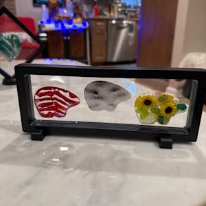 Glow-in-the-Dark White and Black Pocket Bear by Candice Treat Murphy, Image 3.