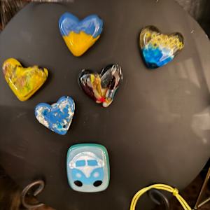 2" Ukraine Sunflower Pocket Heart Magnet #1 by Candice Treat Murphy, Image 3.