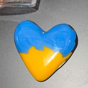 2" Ukraine Sunflower Pocket Heart Magnet #1 by Candice Treat Murphy