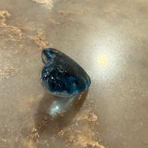 Blue Tiny Pocket Heart Pin by Candice Treat Murphy, Image 4.