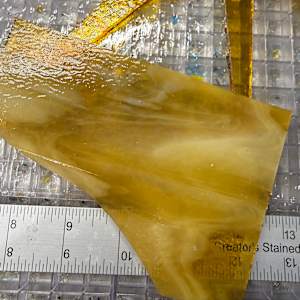 Streaky Gold, Dichroic, and Clear Iridescent Sunburst #1 by Candice Treat Murphy, Image 2.