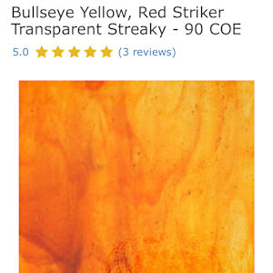 10” Flaming Red and Yellow Sunburst with Red Striker and Clear Iridescent  Frit by Candice Treat Murphy, Image 8.