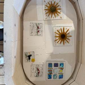 Cardinals on Black Confetti 5” Square #1 by Candice Treat Murphy, Image 2.