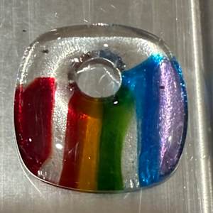 Rainbow on Rectangle Necklace #1 by Candice Treat Murphy, Image 2.