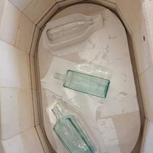 Magnum Bottle Large Spoon Rest Bees #4 (green tint) by Candice Treat Murphy, Image 9.