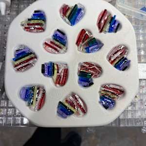 1.5” Tiny Pocket Heart Rainbow Strips #17 by Candice Treat Murphy, Image 2.