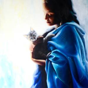 Blue Draped Affection by Robyn Palescandolo