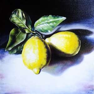 Lemons in Yellow by Robyn Palescandolo