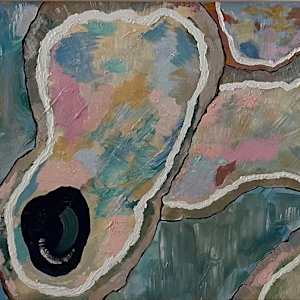 Oyster Dreaming in Ultramarine by Sylvia Montgomery