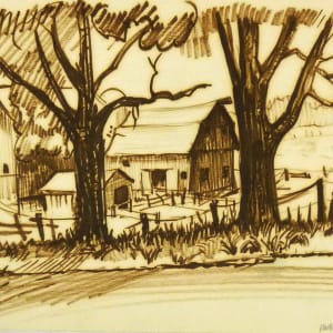 North Territorial Road, from "Fall 1962 Oct 1963 Summer Sketch Pad" by Roy Hocking