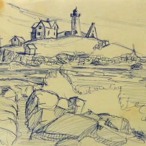 Untitled #4227, based on picture of Cape Neddick Lighthouse by Roy Hocking