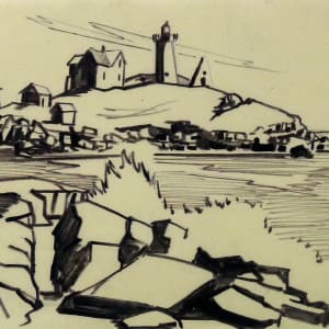 Untitled #4228, based on picture of Cape Neddick Lighthouse by Roy Hocking