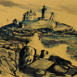 Untitled #4230, based on picture of Cape Neddick Lighthouse by Roy Hocking