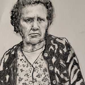 "Sometimes a bit sad..." by JAN FAIREY  Image: ... just beneath it lingers a quiet sorrow. A trace of the weight she has carried, the losses and triumphs that have shaped her