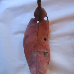 Carved Leaf - Pohutukawa . .  (08013) by Liz McAuliffe