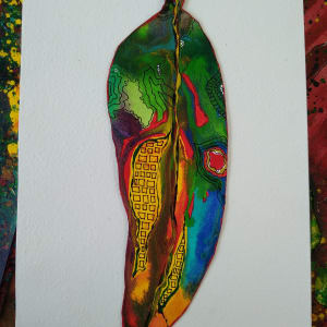 Hundertwasser Leaf  .. (22274) by Liz McAuliffe