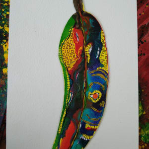 Hundertwasser Leaf  .. (22279) by Liz McAuliffe