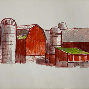 Red Barns White Silos - Study by Peter G. Menihan, Image 1.