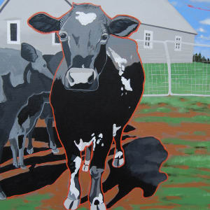 COWS WAITING by CATHY KLUTHE