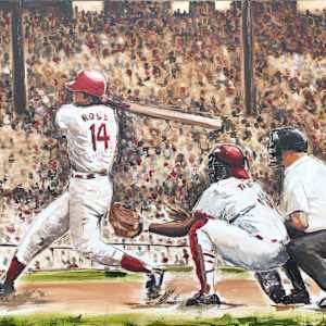 Pete Rose at Crosley Field by Heidi Vermeil