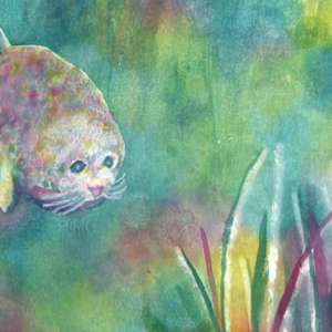 Pepita the harbor seal by Janet Danforth, Image 1.