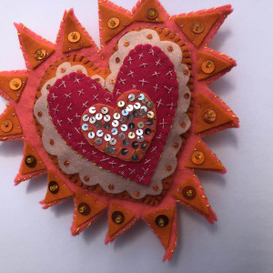 milagros ~Pink and orange by Jane LaFazio